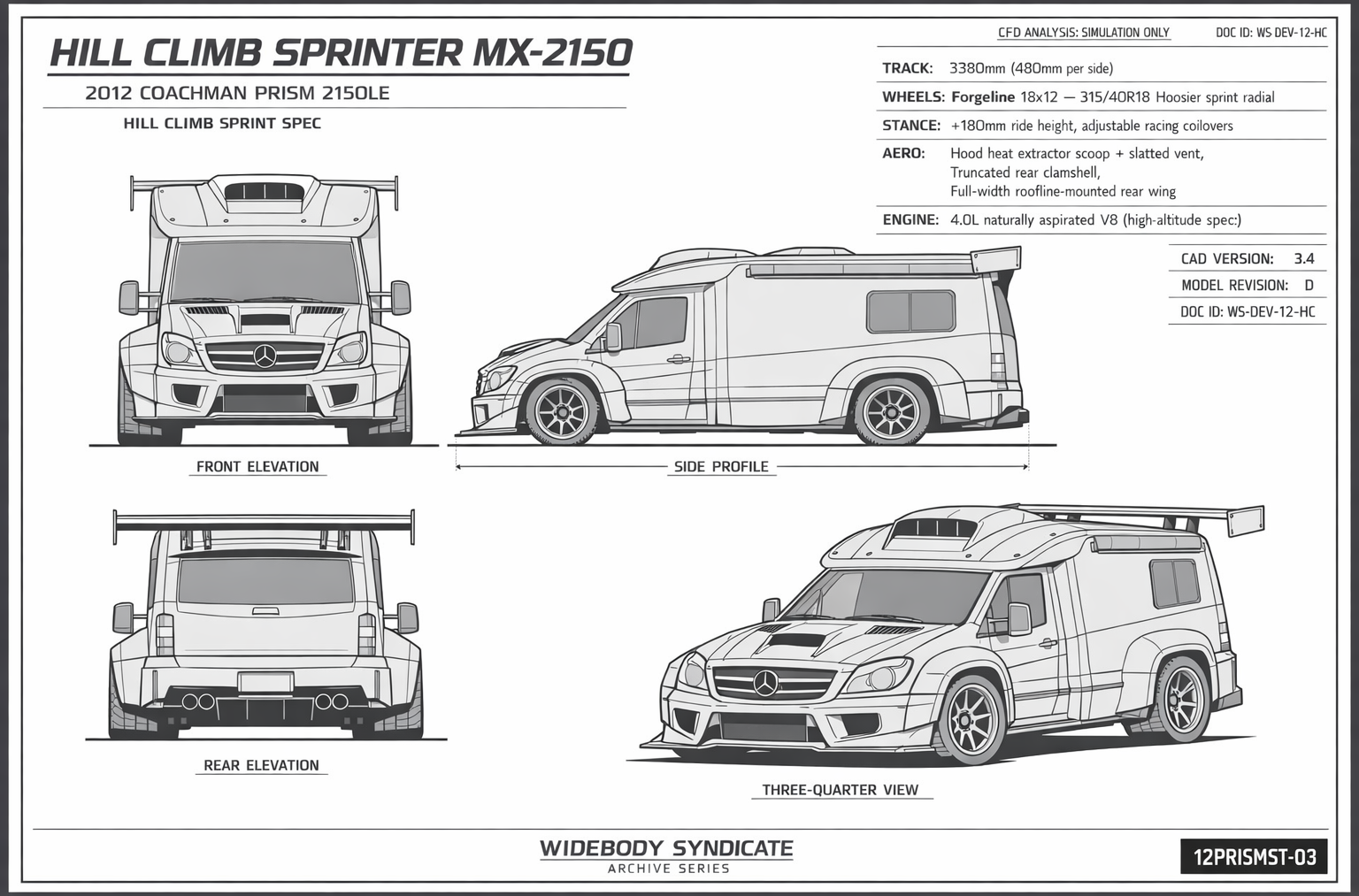 Hill Climb Sprinter MX-2150 blueprint