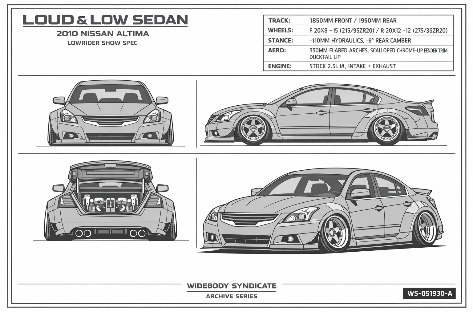Loud & Low Sedan blueprint