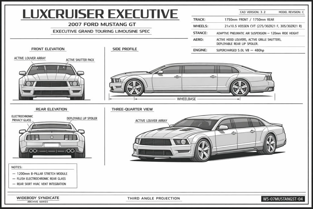 2007 Ford Mustang GT blueprint
