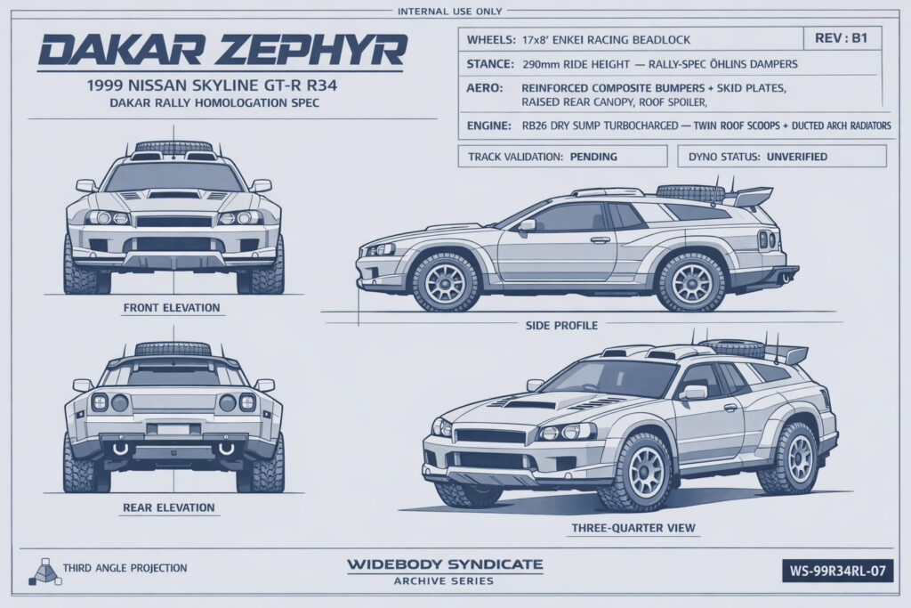 1999 Nissan Skyline GT-R R34 blueprint