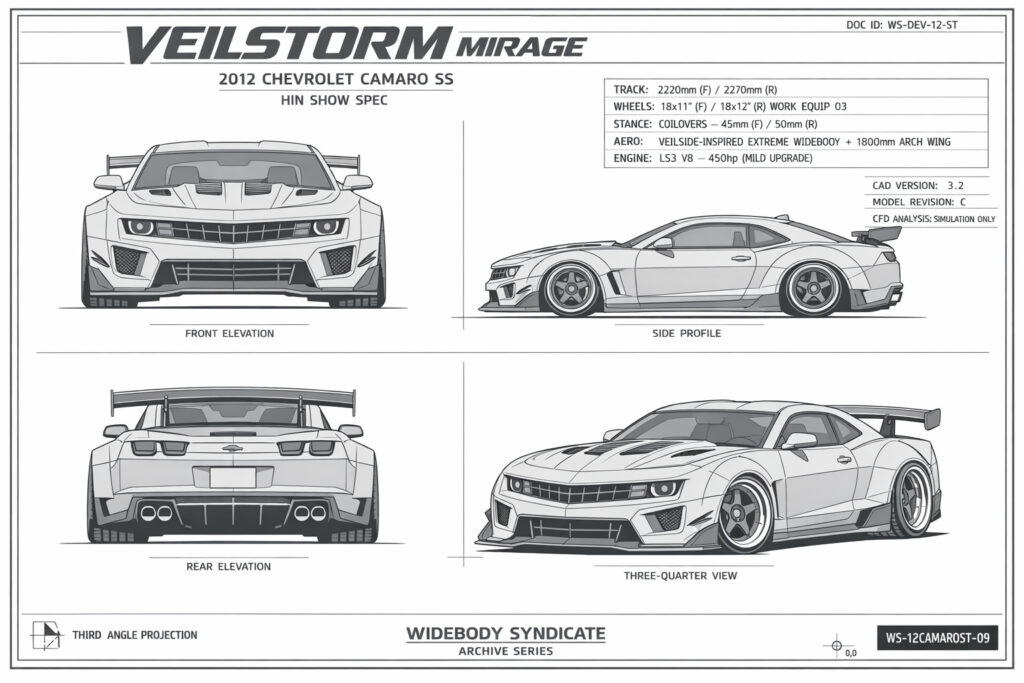 2012 Chevrolet Camaro SS blueprint