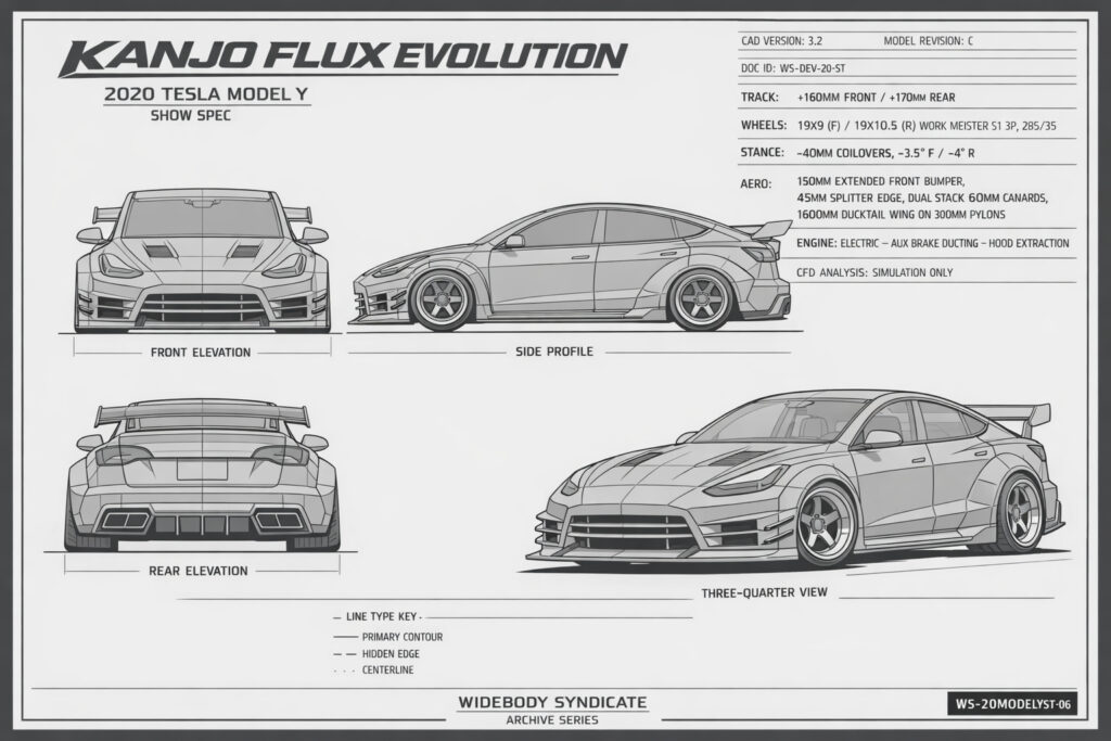 2020 Tesla Model Y blueprint