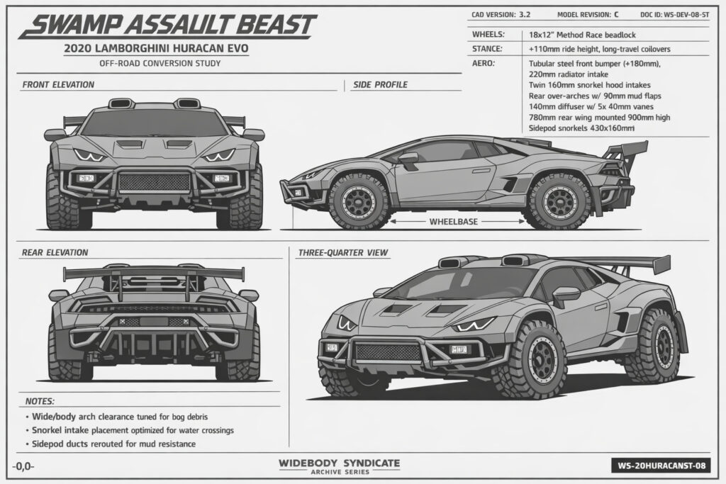 2020 Lamborghini Huracan Evo blueprint