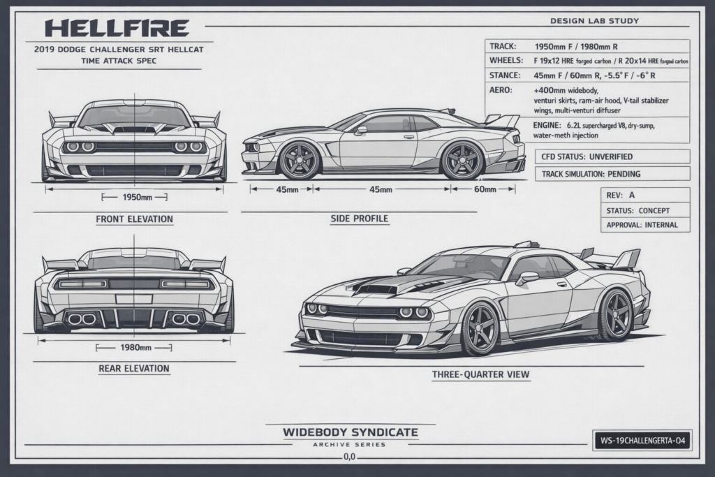 2019 Dodge Challenger SRT Hellcat blueprint
