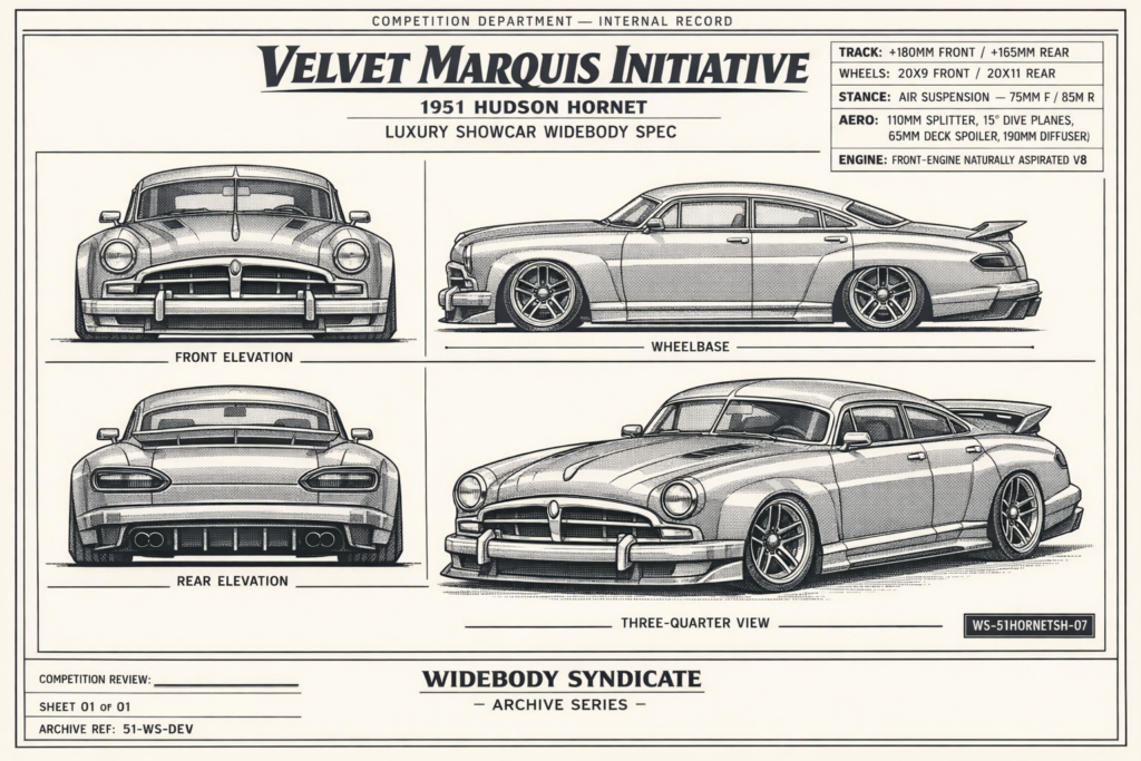 1951 Hudson Hornet blueprint