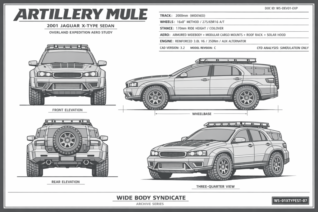 2001 Jaguar X-Type Sedan blueprint