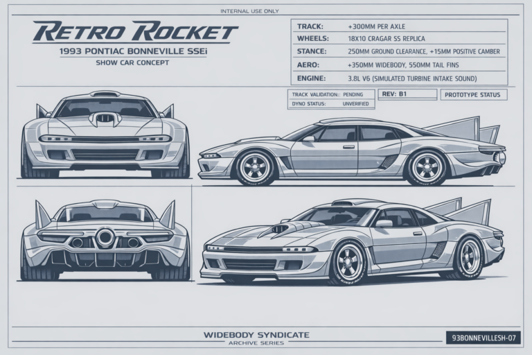 Bonneville Retro Rocket Show Car blueprint