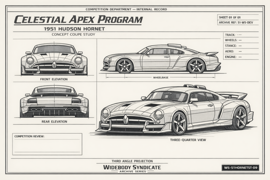 1951 Hudson Hornet blueprint