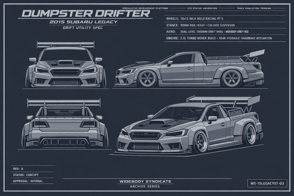 2015 Subaru Legacy — Dumpster Drifter blueprint