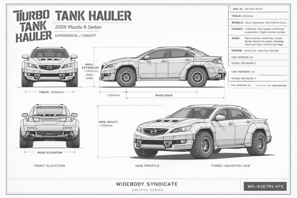 2009 Mazda 6 Sedan blueprint