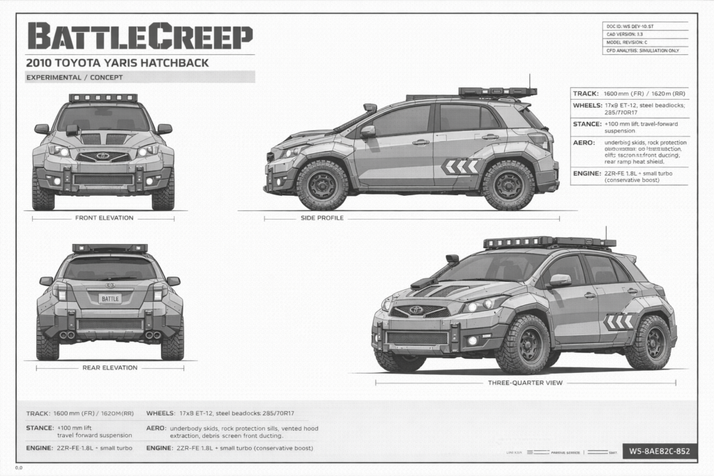 2010 Toyota Yaris Hatchback blueprint
