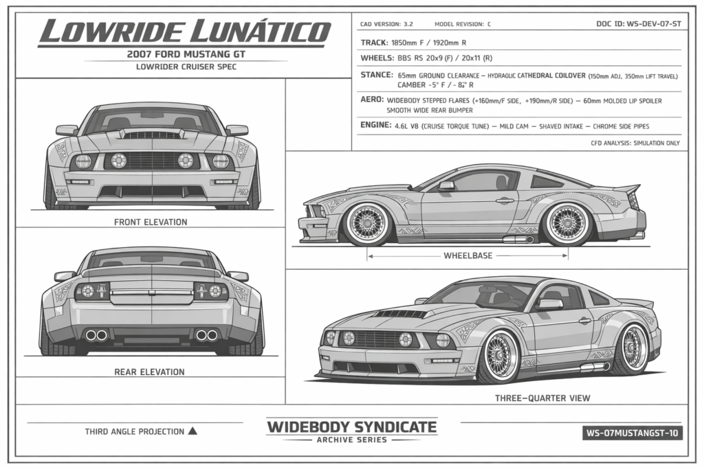 2007 Ford Mustang GT — Lowride Lunático blueprint