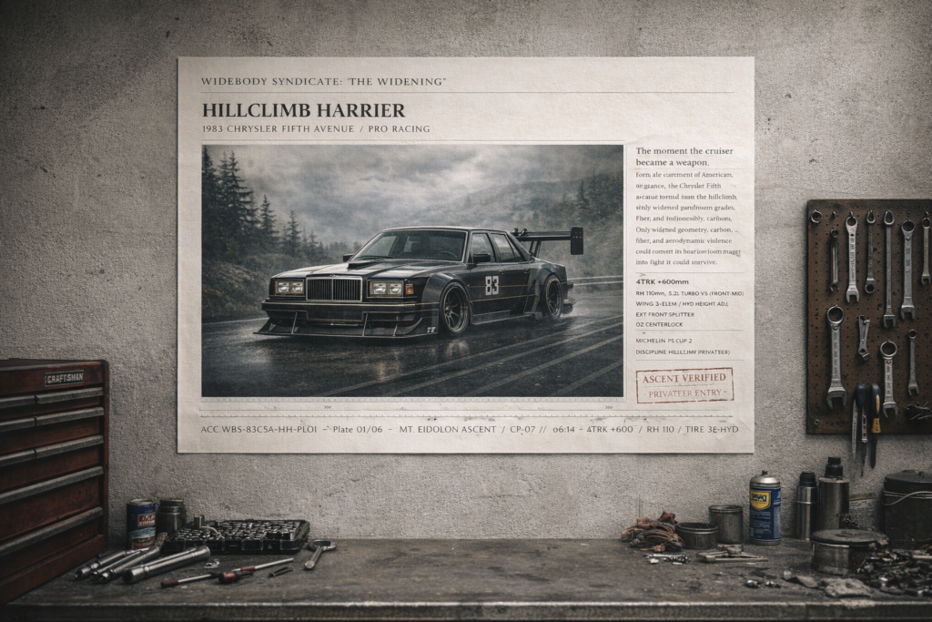 1983 Chrysler Fifth Avenue Hillclimb Harrier Collectible Poster