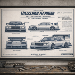 1983 Chrysler Fifth Avenue Framed Blueprint Poster