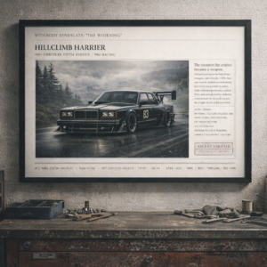 1983 Chrysler Fifth Avenue Hillclimb Harrier Framed Collectible Poster