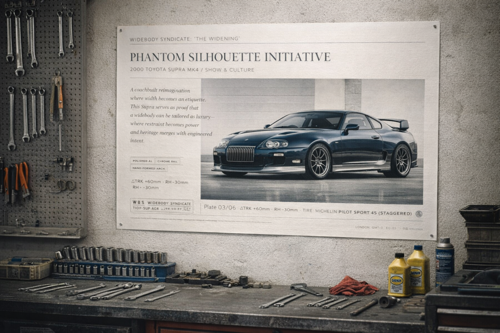 2000 Toyota Supra Mk4 Phantom Silhouette Initiative Collectible Poster