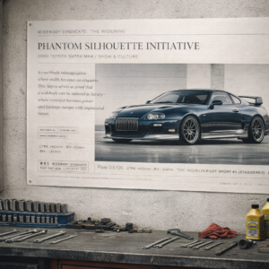 2000 Toyota Supra Mk4 Phantom Silhouette Initiative Collectible Poster
