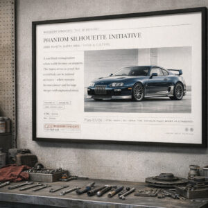 2000 Toyota Supra Mk4 Phantom Silhouette Initiative Framed Collectible Poster