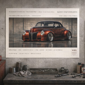 1940 Ford Super Deluxe Coupe Giant Step Initiative Collectible Poster