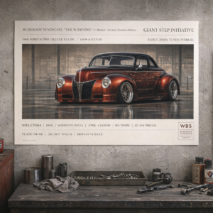 1940 Ford Super Deluxe Coupe Giant Step Initiative Collectible Poster