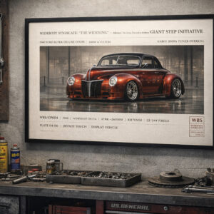 1940 Ford Super Deluxe Coupe Giant Step Initiative Framed Collectible Poster