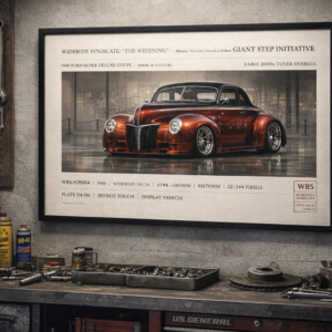 1940 Ford Super Deluxe Coupe Giant Step Initiative Framed Collectible Poster