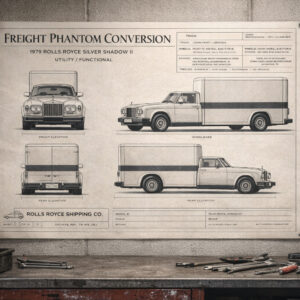 1979 Rolls Royce Silver Shadow II Freight Phantom Conversion Blueprint Poster