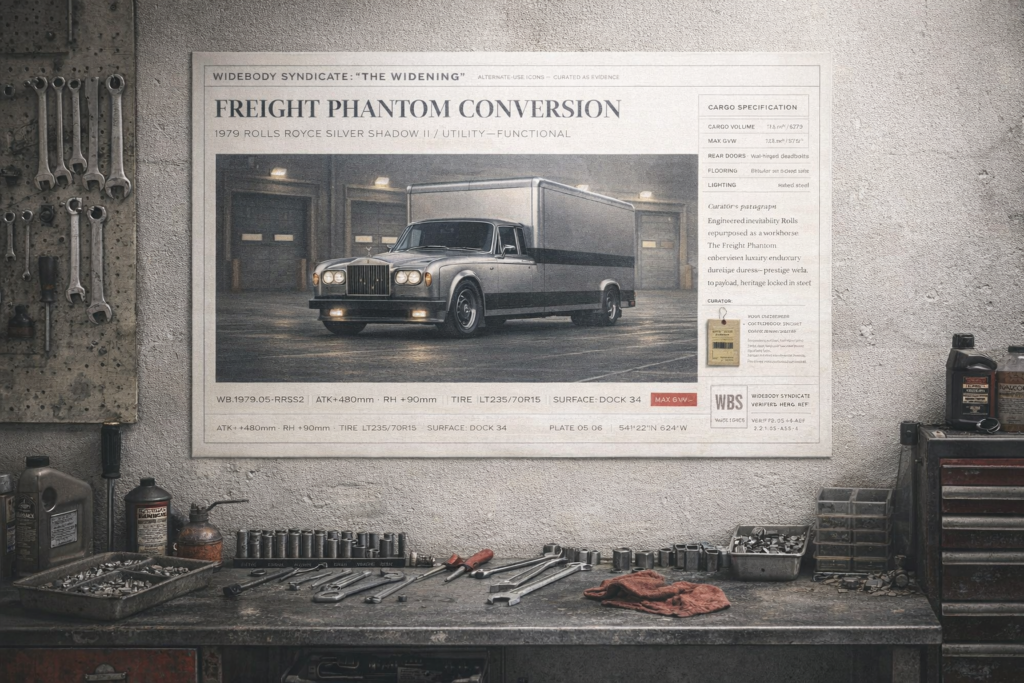 1979 Rolls Royce Silver Shadow II Freight Phantom Conversion Collectible Poster