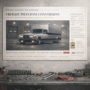 1979 Rolls Royce Silver Shadow II Freight Phantom Conversion Collectible Poster