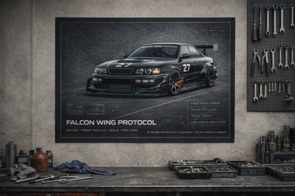 1996 Toyota Chaser JZX100 Falcon Wing Protocol Collectible Poster