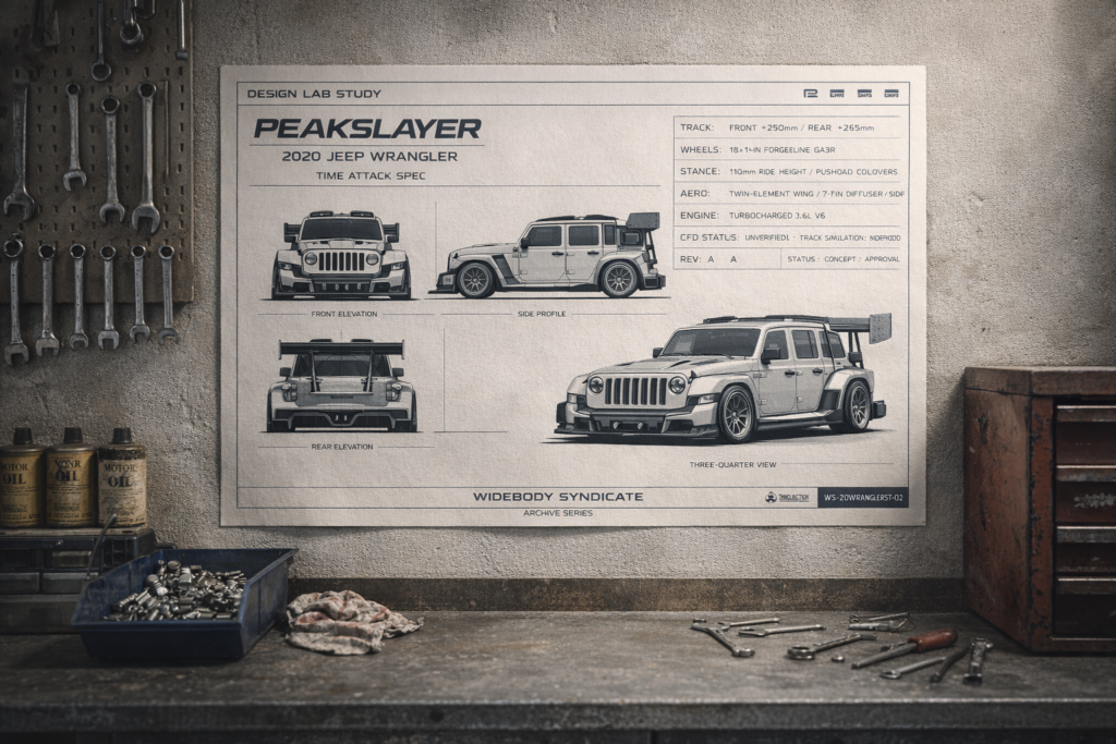 2020 Jeep Wrangler Summit Apex Protocol Blueprint Poster
