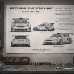 2008 Chevrolet HHR Pikes Peak Time Attack Spec Blueprint Poster