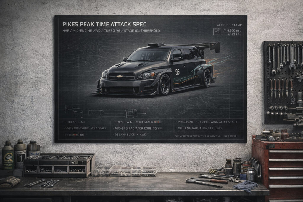 2008 Chevrolet HHR Pikes Peak Time Attack Spec Collectible Poster