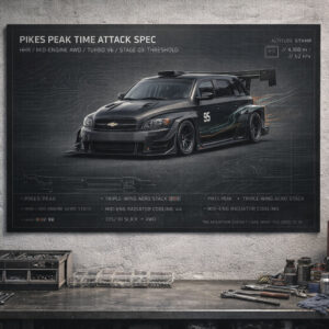 2008 Chevrolet HHR Pikes Peak Time Attack Spec Collectible Poster