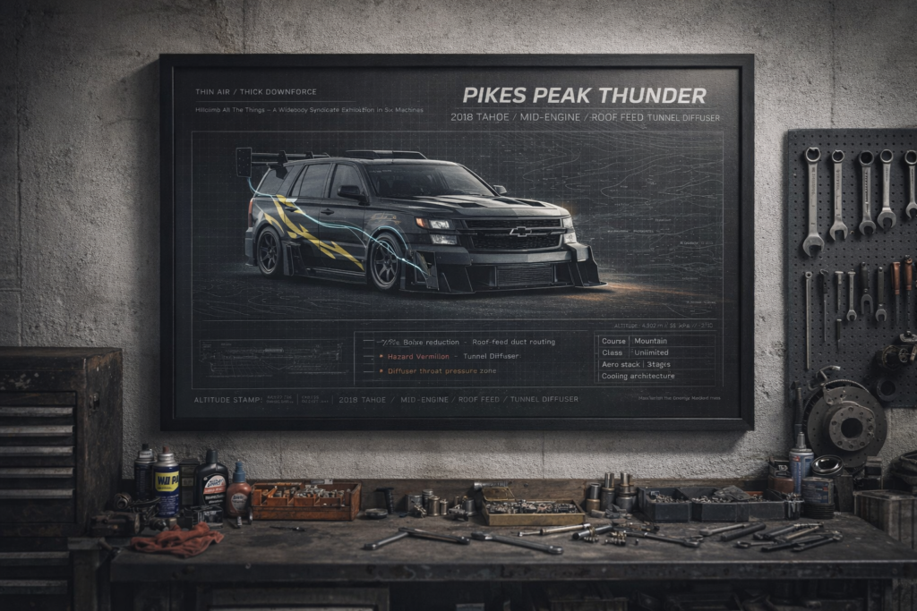 2018 Chevrolet Tahoe Pikes Peak Thunder Framed Collectible Poster