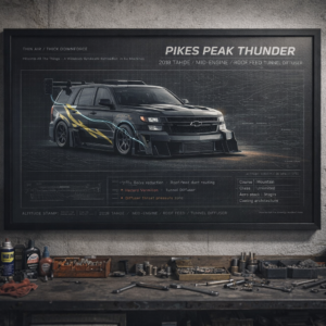 2018 Chevrolet Tahoe Pikes Peak Thunder Framed Collectible Poster