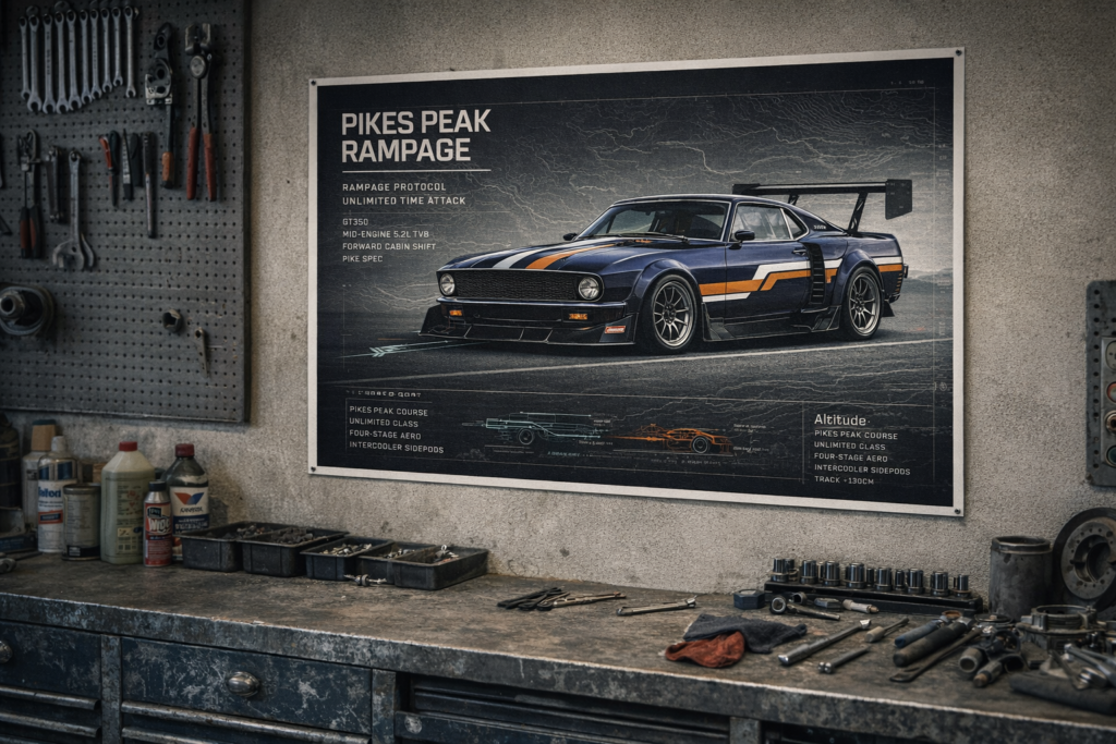 1969 Shelby GT350 Pikes Peak Rampage Collectible Poster