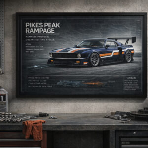 1969 Shelby GT350 Pikes Peak Rampage Framed Collectible Poster