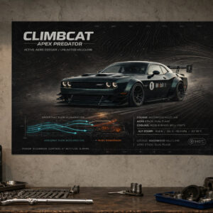 2019 Dodge Challenger SRT Hellcat Climbcat Apex Predator Collectible Poster