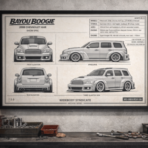 2008 Chevrolet HHR Bayou Boogie Framed Blueprint Poster