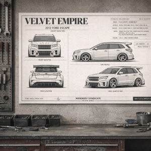 2012 Ford Escape Velvet Empire Edition Blueprint Poster