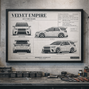 2012 Ford Escape Velvet Empire Edition Framed Blueprint Poster