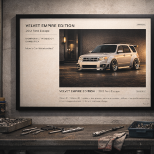 2012 Ford Escape Velvet Empire Edition Framed Collectible Poster