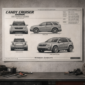 2005 Chevrolet Equinox Candy Cruiser Donk Blueprint Poster