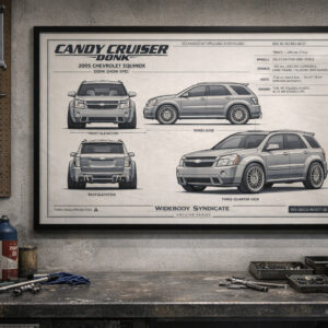 2005 Chevrolet Equinox Candy Cruiser Donk Framed Blueprint Poster