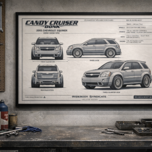 2005 Chevrolet Equinox Candy Cruiser Donk Framed Blueprint Poster