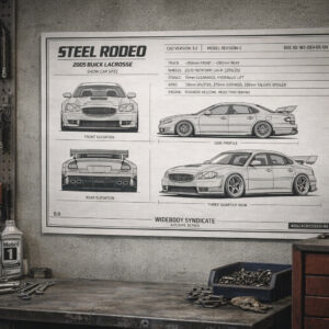 2005 Buick LaCrosse The Steel Rodeo Blueprint Poster