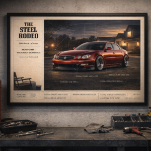 2005 Buick LaCrosse The Steel Rodeo Framed Collectible Poster