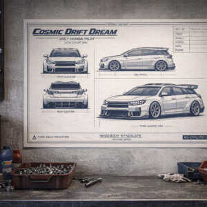 2007 Honda Pilot Cosmic Drift Dream Blueprint Poster