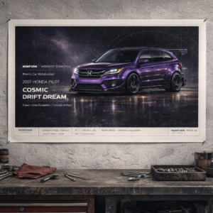 2007 Honda Pilot Cosmic Drift Dream Collectible Poster